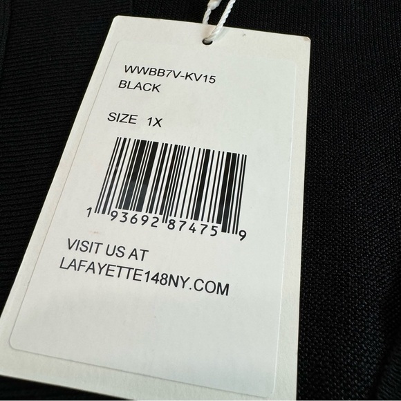 Lafayette 148 Long Cardigan Duster Size 1x Open Front Black - Picture 6 of 10